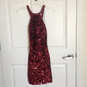 Mori Lee Elegant Burgundy Fabric Size 12  OFFERS WELCOMED !